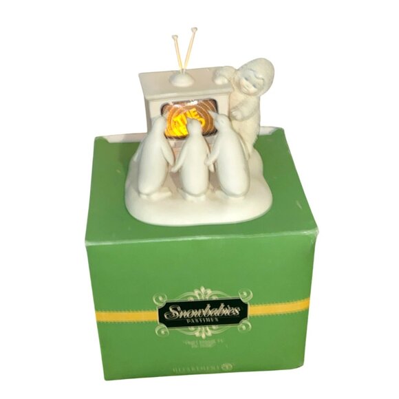Snowbabies "Thats Enough TV For Today!" Figurine With Penguins By Kristi Jensen - Picture 1 of 16